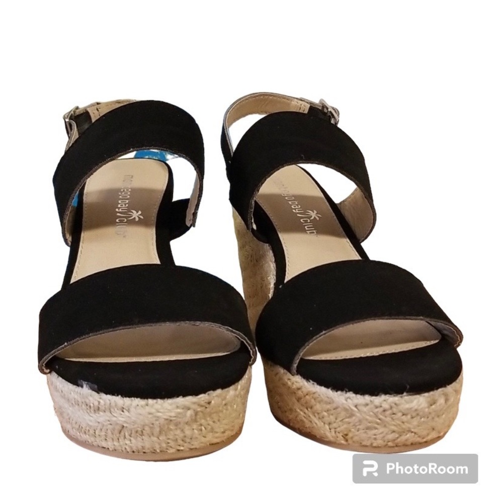Montego Bay Club Black Wedges